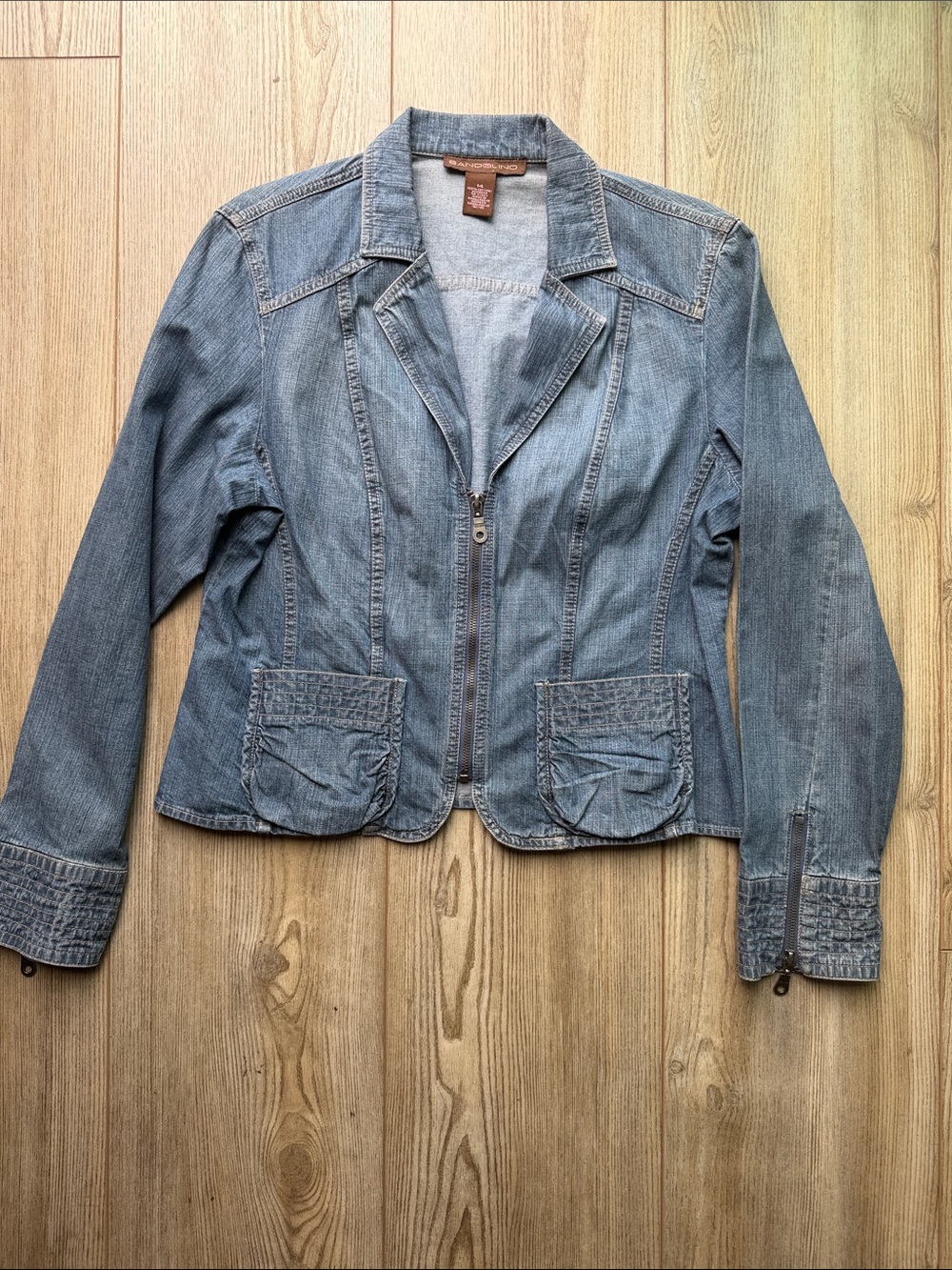 Bandolino Light Blue Denim Zip Jacket